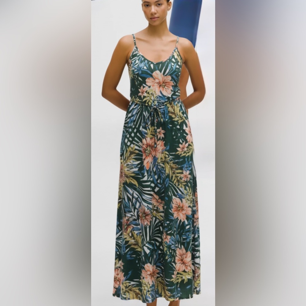 Design lab multi floral long dress